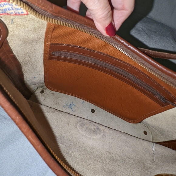 Vintage Dooney and Bourke all weather cream and brown leather trim shoul… - Picture 12 of 15
